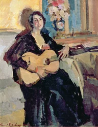 Dame met een gitaar, 1911